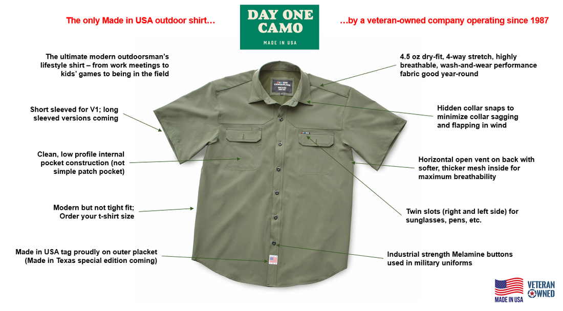Made in USA Performance Outdoor Shirt Medium / OD Green