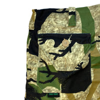 window camo pants back pocket detail